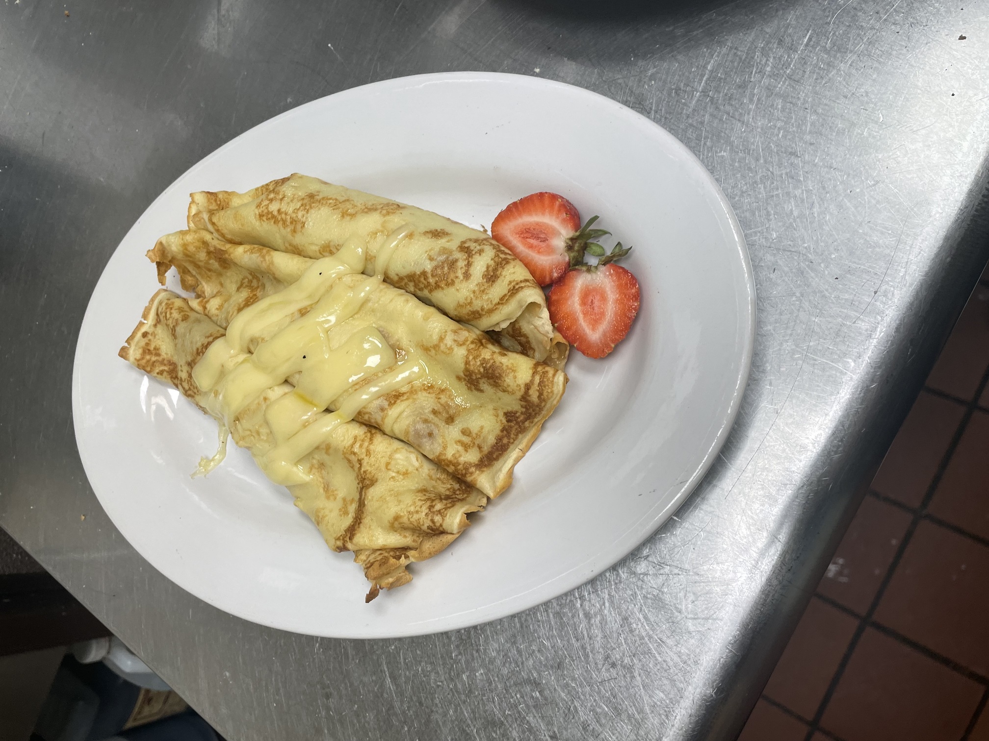Black Forest Ham and Gruyère crêpe